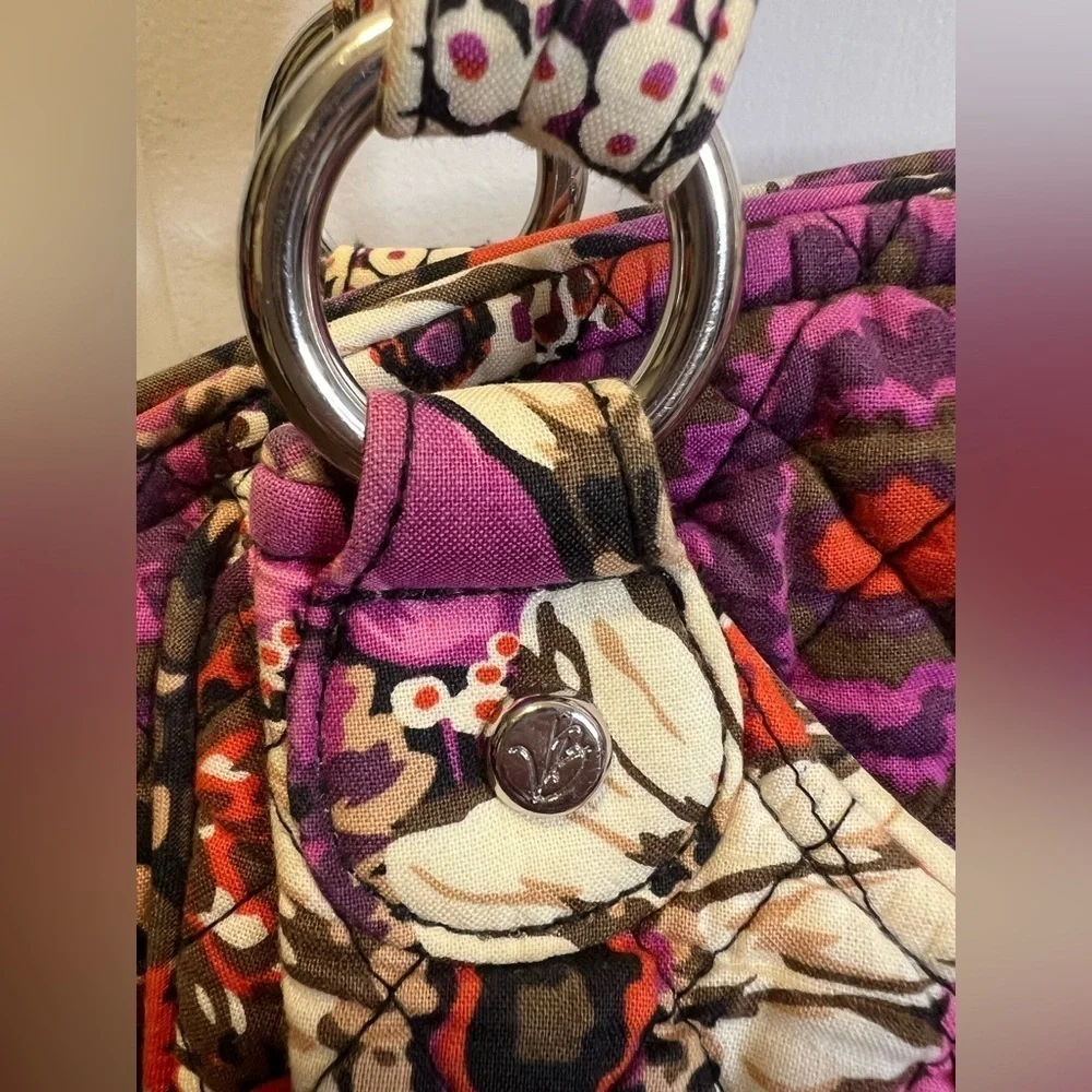 Vera Bradley Rosewood Shoulder Bag Color Purple,Pink,Brown, And Orange